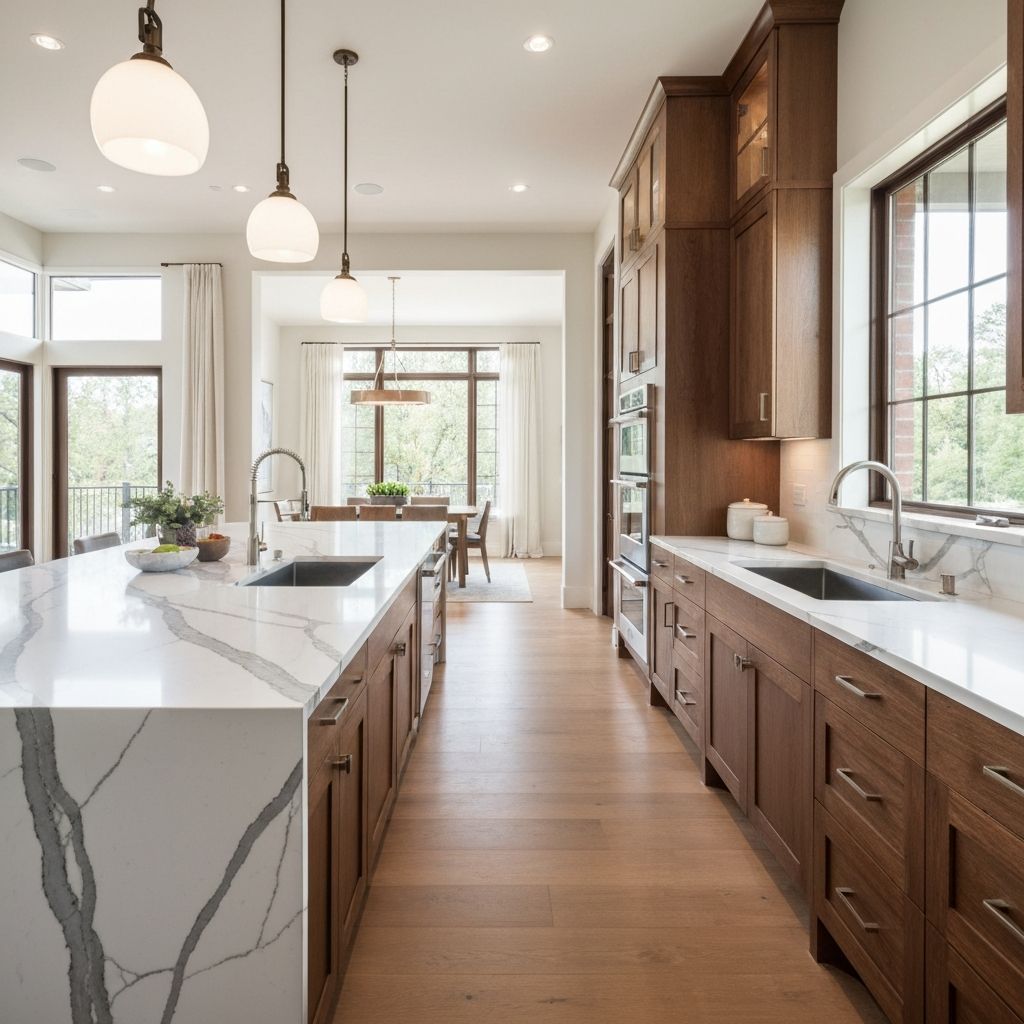 Luxury kitchen with premium countertops